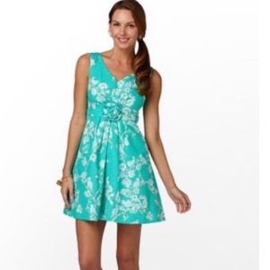 Lily Pulitzer Parker Dress “Birds & Bees” in Lagoon Green Size 4
